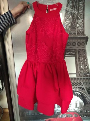 Piekna czerwona sukienka 38 Okazja