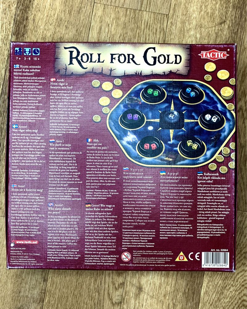 Гонка за золотом (Roll for Gold) TACTIC Настольная игра для всей семьи