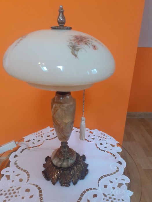 Lampa onyks mosiądz vintage(zabytek)