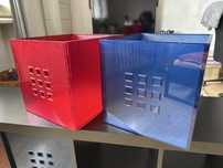 2 Pojemniki Lekman do regału kallax ikea vintage