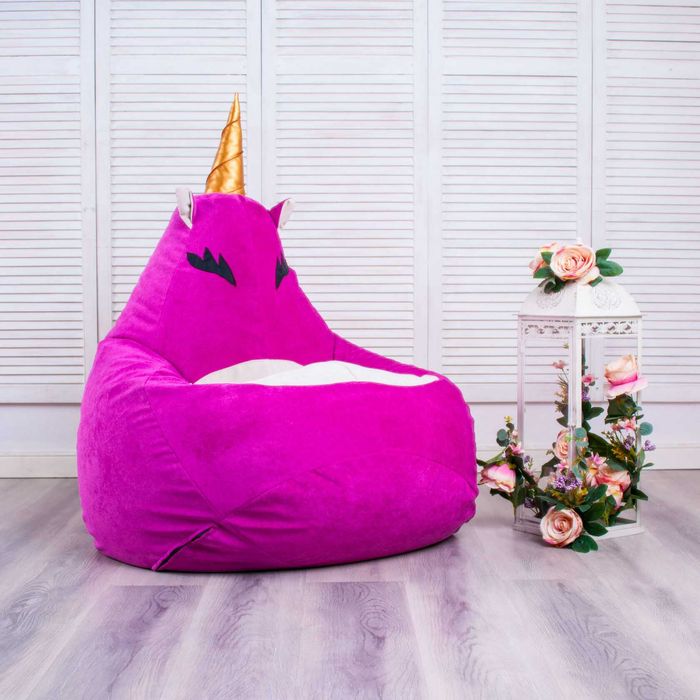 Одноріг! М'яке Крісло Мішок Груша Пуф Кресло Мешок Единорог.