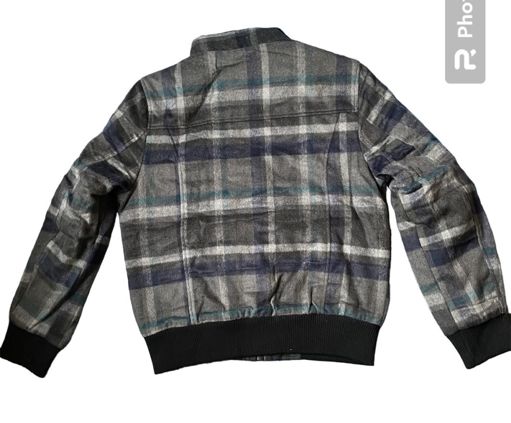 Męska zimowa kurtka w krate L XL