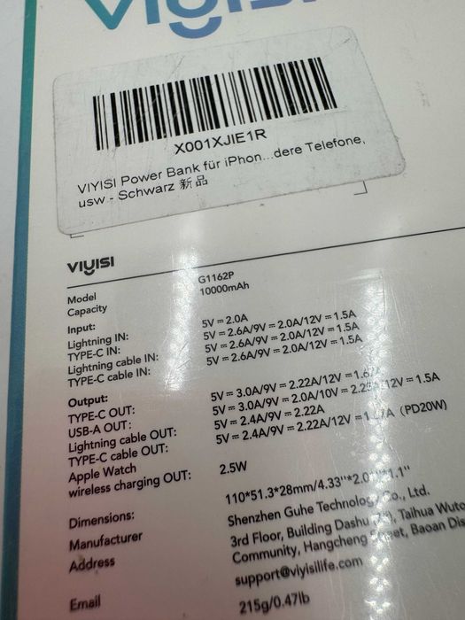 PowerbankK 2X Usb-C 1XUSB-A 10000Mah 22.5W Z KABLEM Ładowarka do appel