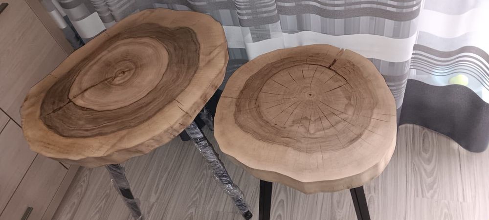 Drewniany Stolik Kawowy 50 cm - Rękodzieło - możliwy większy rozmiar