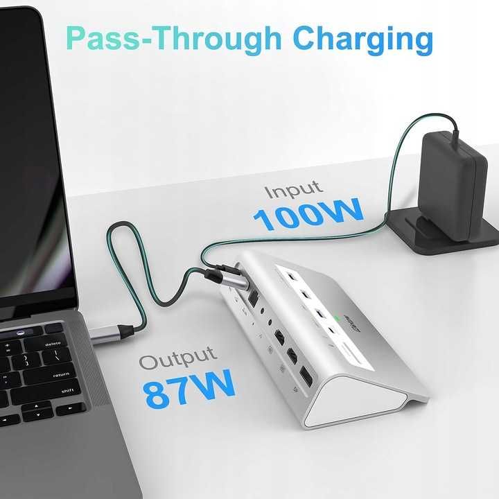 Stacja dokująca do laptopa Hub USB Intpw 14w1 10 Gb/s z 2 HDMI  NOWA