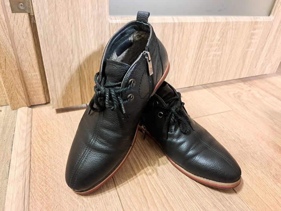 Ботинки зимние на цигейке. Miratti. Туфли. Кожа.