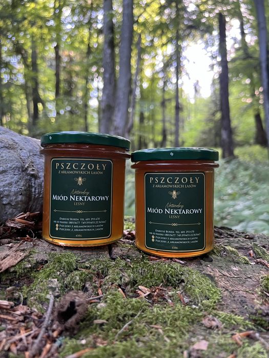 Miód nektarowy-leśny 2xsłoik 450g/350ml