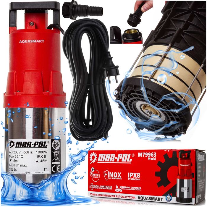 Pompę Zatapialną do Wody Mar-Pol 1000W 110l/min M79963