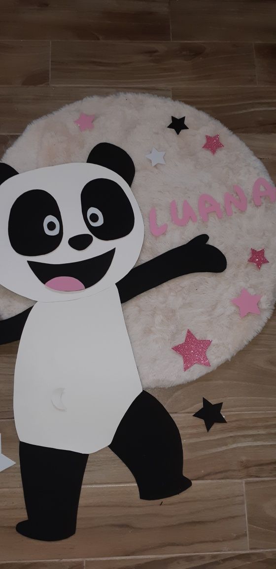 Panda gigante adesivo quarto festa