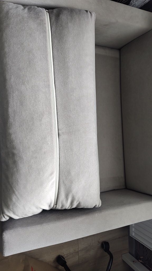 sofa jednoosobowa Bunio rozkładana z pojemnikiem szara