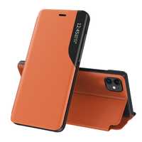Pokrowiec Eco Leather View Case iPhone 13 - Pomarańczowy z Podstawką