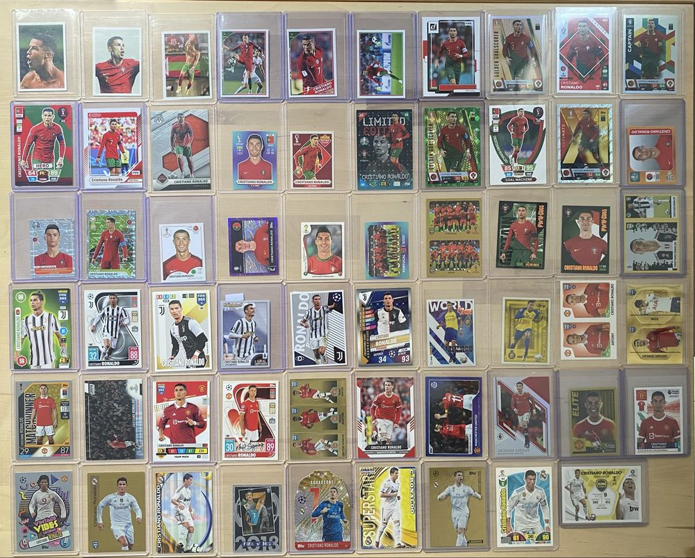 Cristiano Ronaldo Cromos e Cartas Panini e Topps CR7 coleção