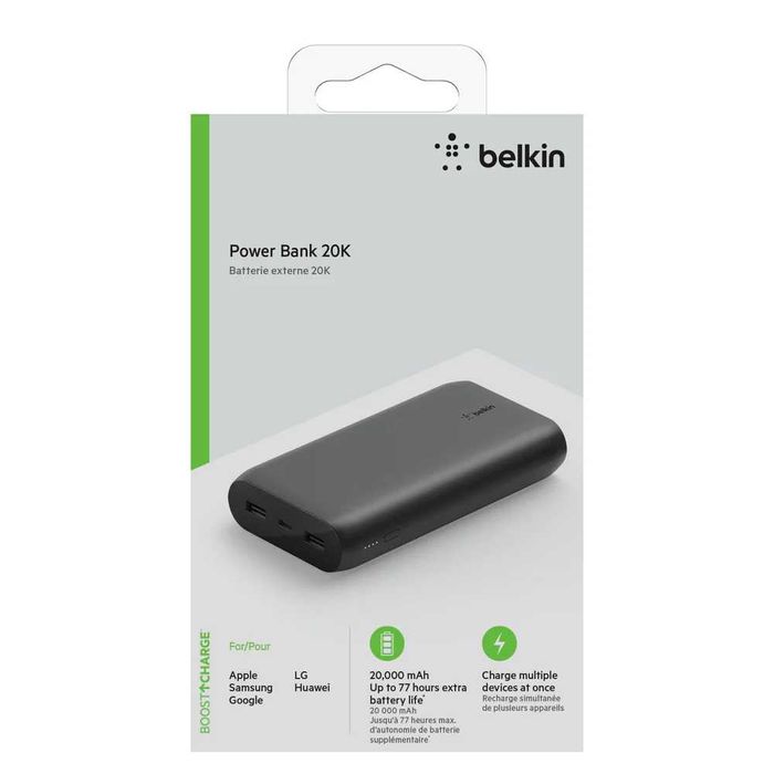 Зовнішній акумулятор павербанк Belkin Boost Charge™ Power Bank 20K 15W