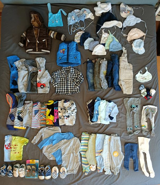 Paczuszka dla maluszka 64 szt! paka dla chłopaka noworodka 56-68