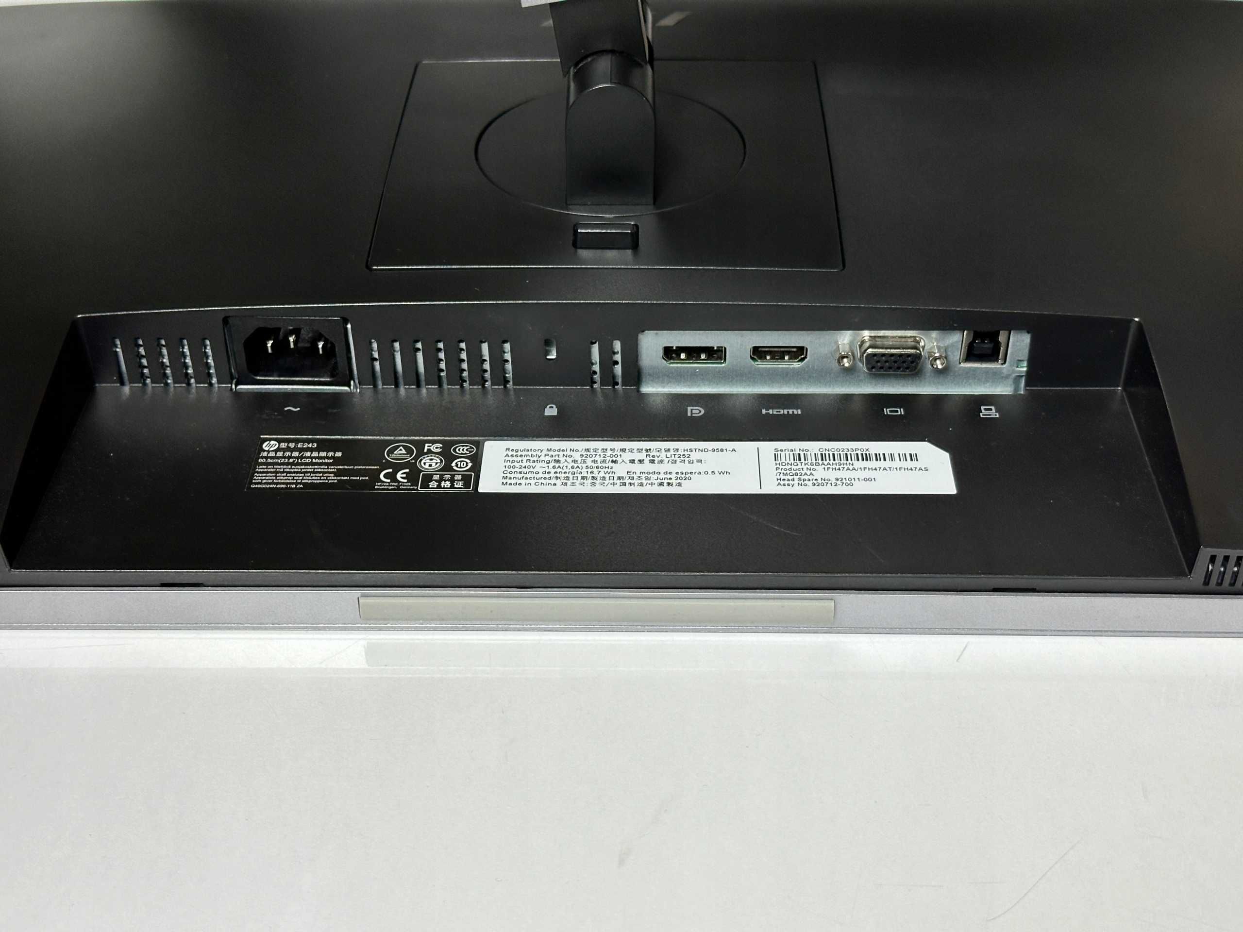 Twoje Okno na świat! Bezramkowy Monitor HP E243 FHD HDMI 24" + Zestaw