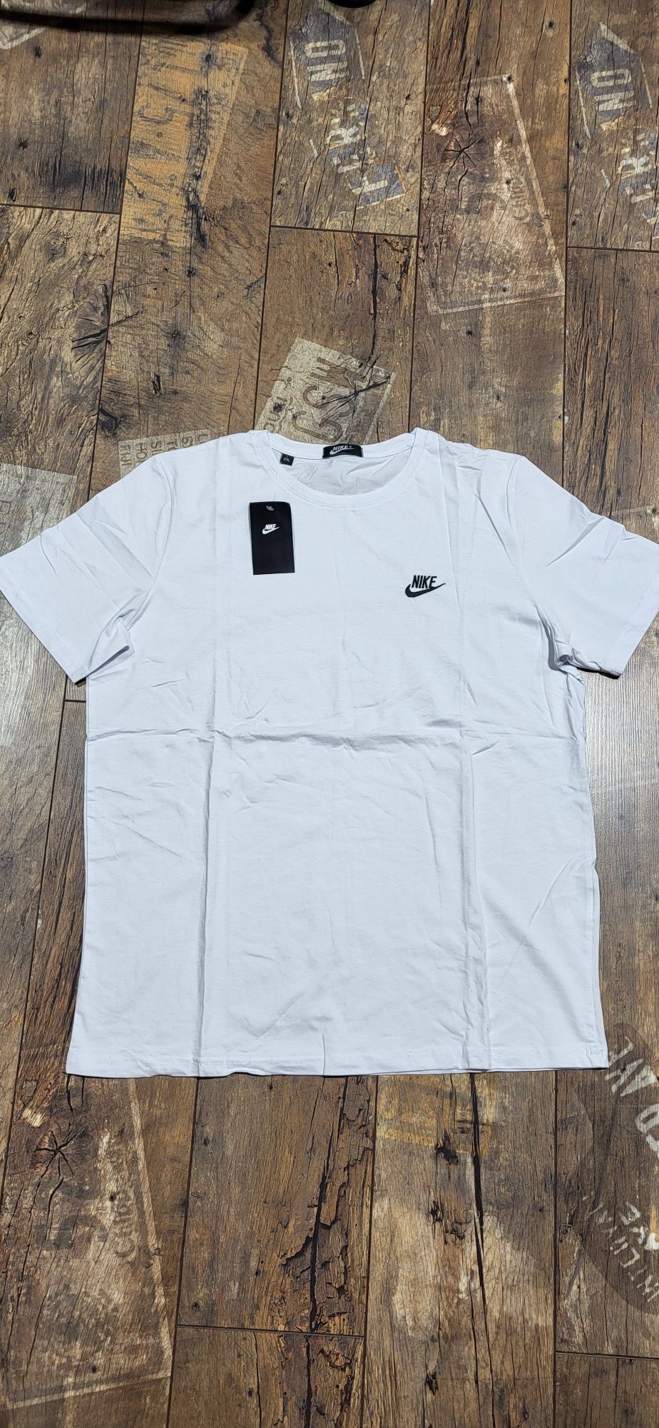 Biała koszulka męska t-shirt bawełna premium łyżwa nike logo XXL