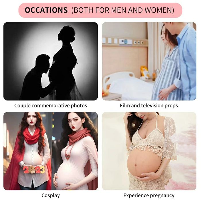 Barriga e Peito de Grávida Falsa Silicone Realista
