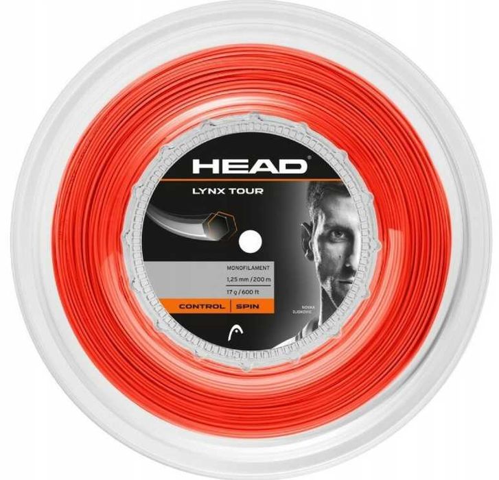 Head Lynx Tour 1,25 mm (17 G) – naciąg 12 m, nowy ze szpuli