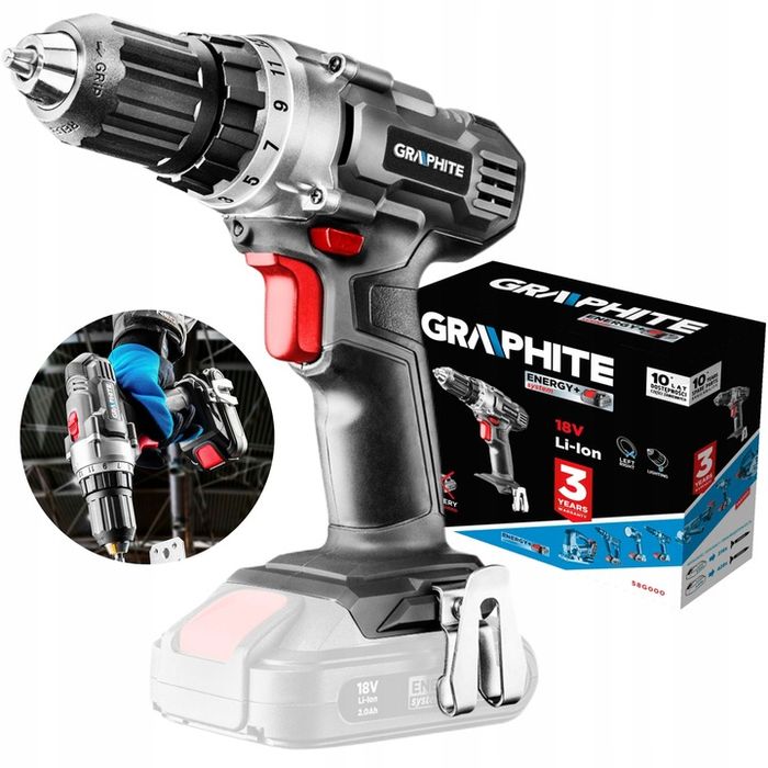 Graphite Akumulatorowa Wiertarko - Wkrętarka 18v Energy+ 44nm 58g000