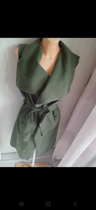Kamizelka dłuższą zielona  khaki rozmiar uniwersalny