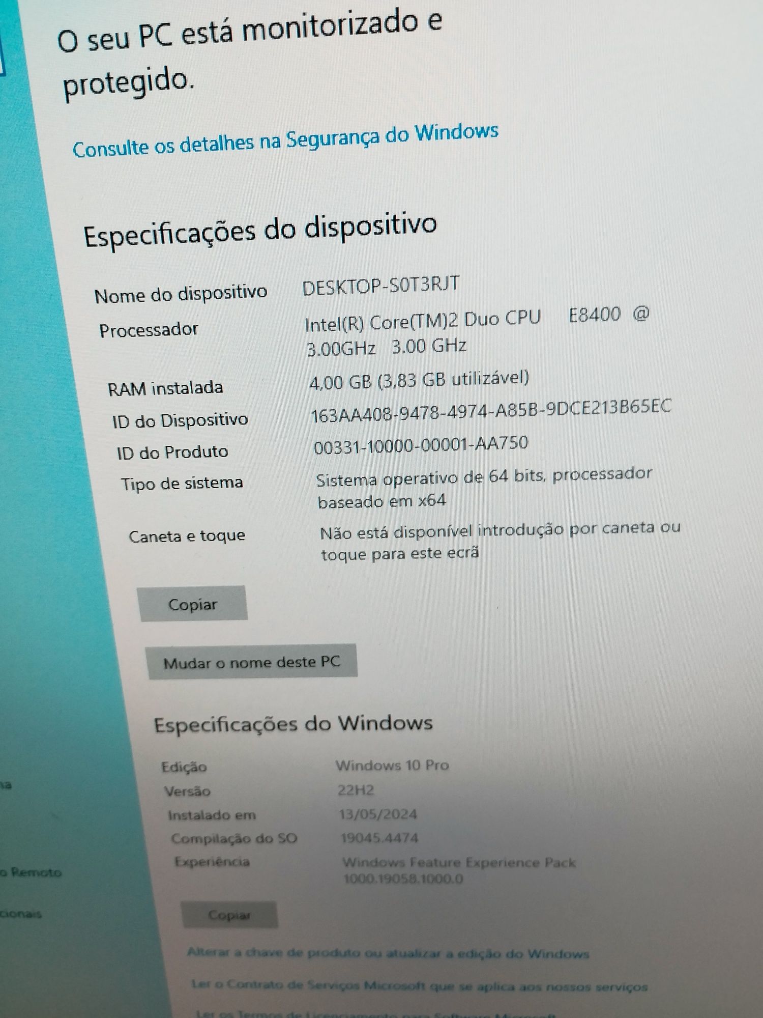 HP Compaq DC 7900 Ultra-Slim Desktop c/ monitor ASUS 19"