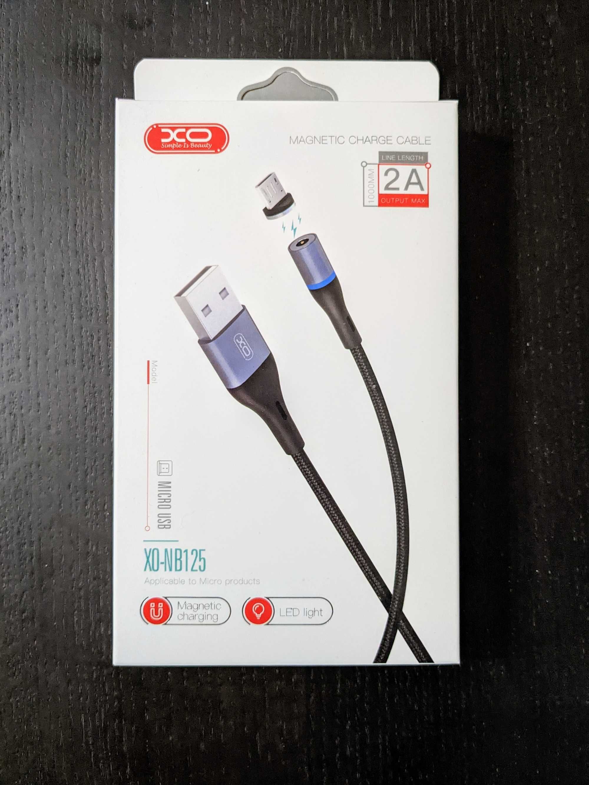 Кабель USB-С XO NB125 Магнитный Type-C 2A, 1м