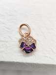 Zawieszka kwiat bratek S925 rose gold charm's