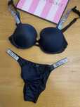 NOWY komplet bielizny Victoria’s Secret rozmiar 75C cyrkonie stanik