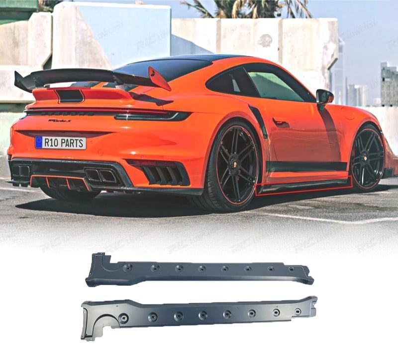 EMBALADEIRAS LATERAIS PORSCHE 911 CARRERRA 992 19-23 LOOK TURBO