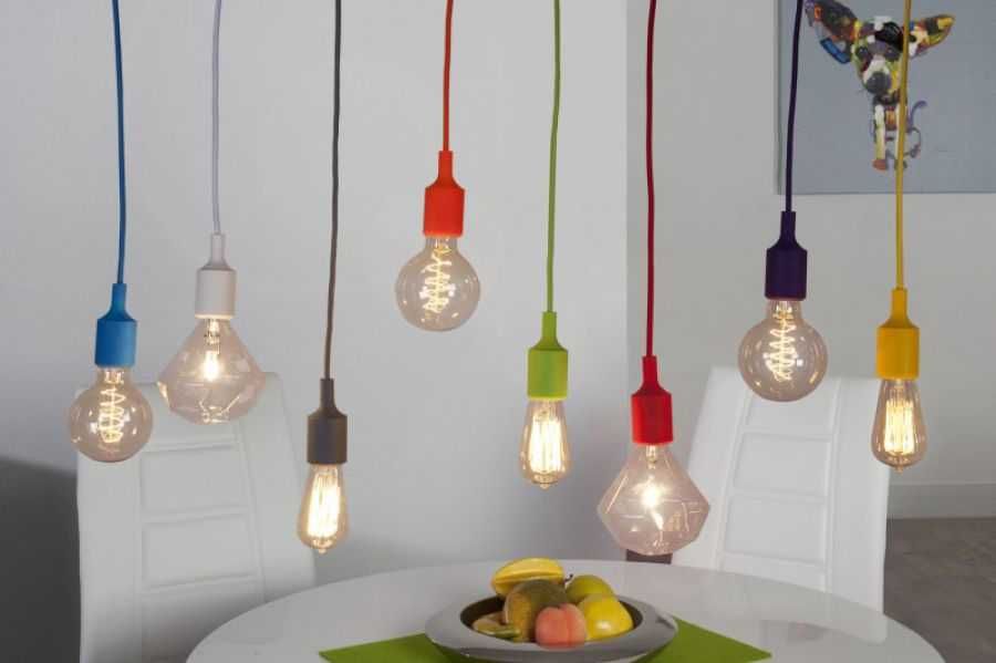 Lampa kolorowa sufitowa Pająk 8 żarówek