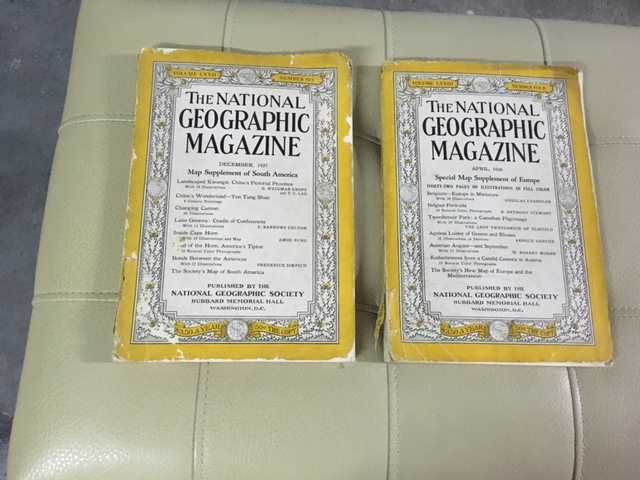 2 revistas antigas National Geographic