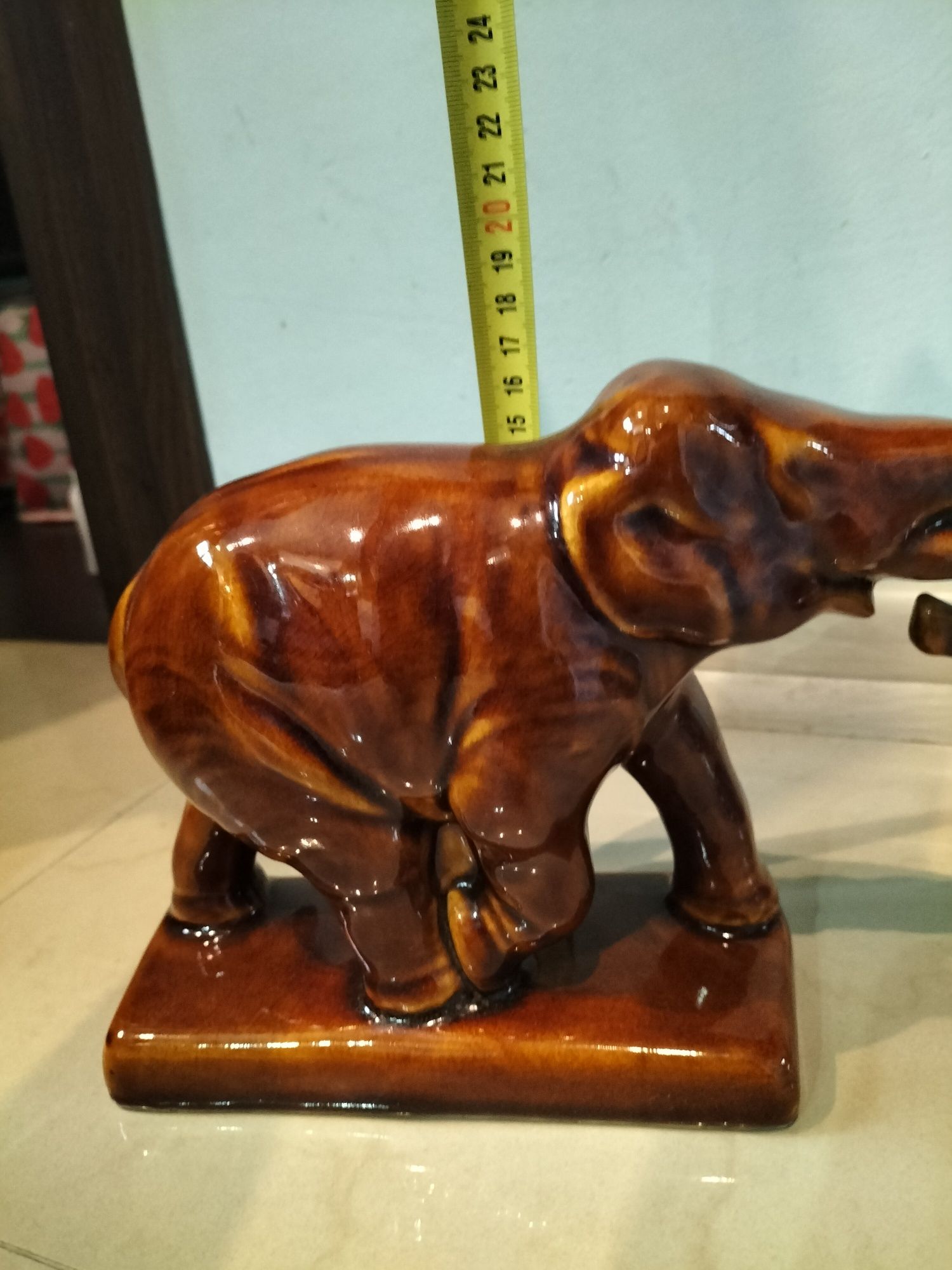 Starocie kolekcja duży słoń ceramiczny