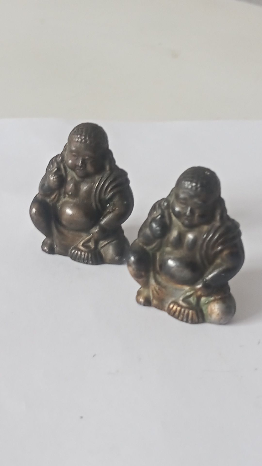 Budda z mosiądzu 2 szt figurki