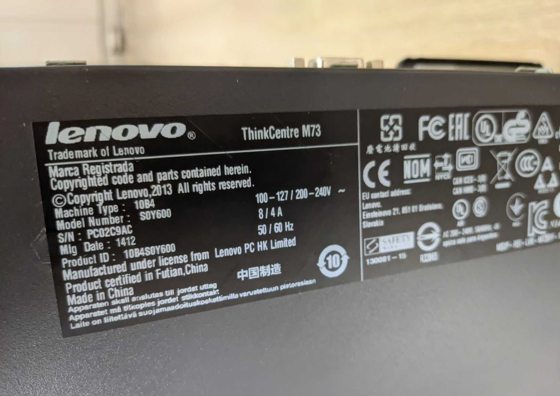 Lenovo m73 i3 4130t, 4gb ram