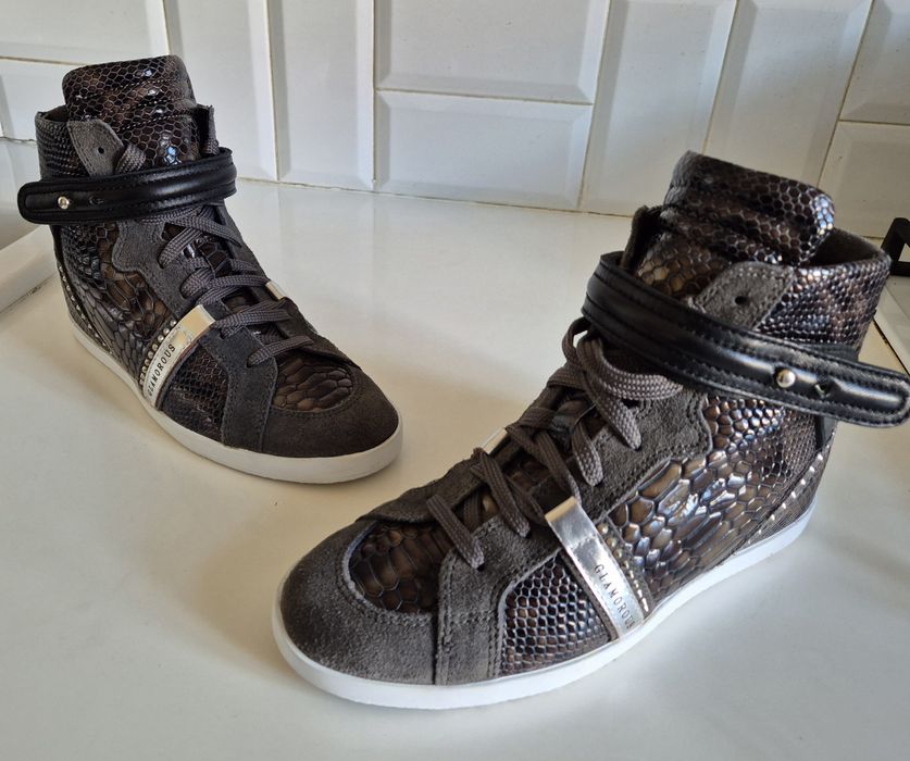 GLAMOROUS roz. 40 skóra naturalna zamsz stan idealny / nowe