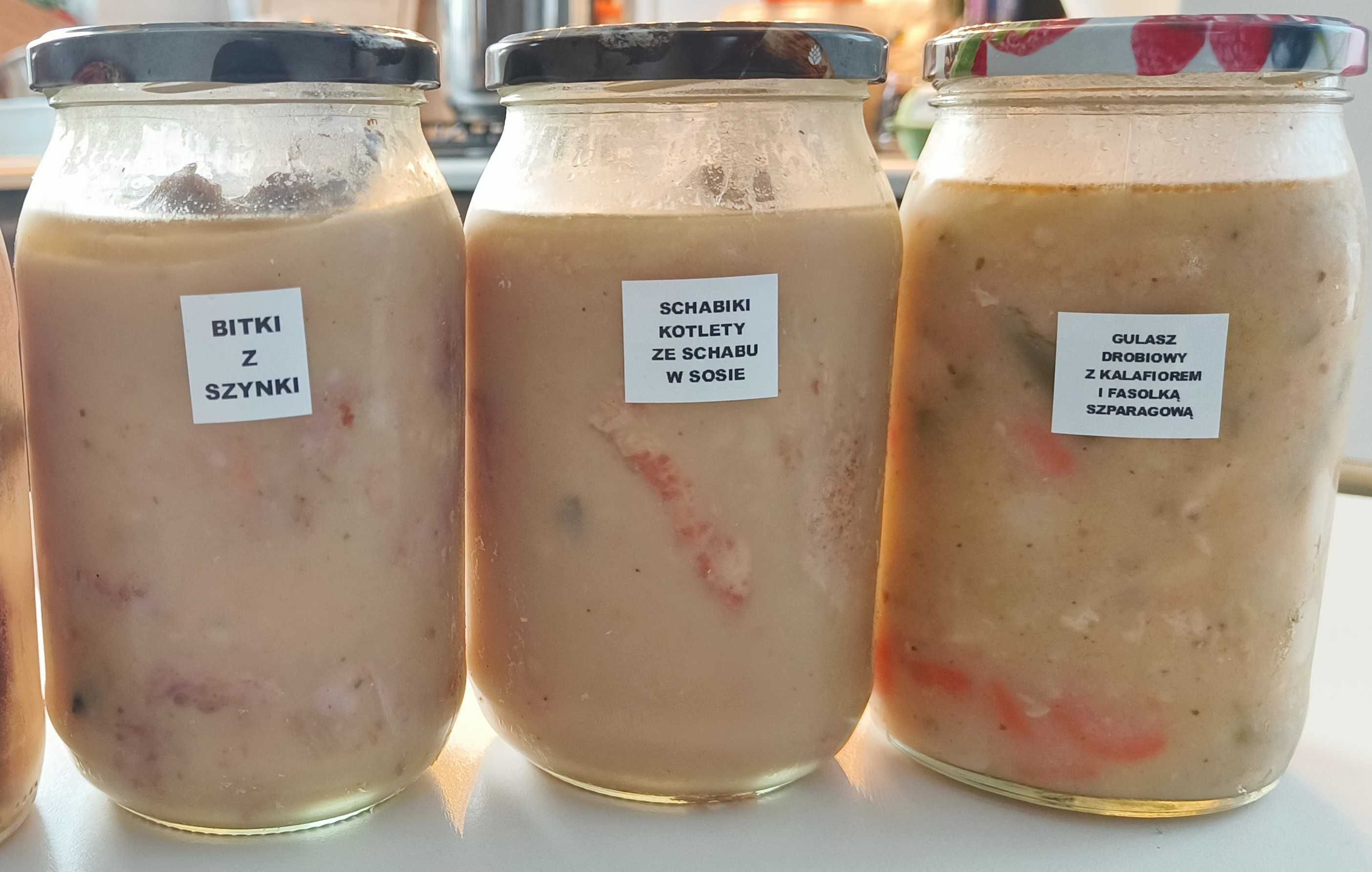 Obiady domowe zestaw 14x0,9l słoiki wekowane wysyłka paczka termo