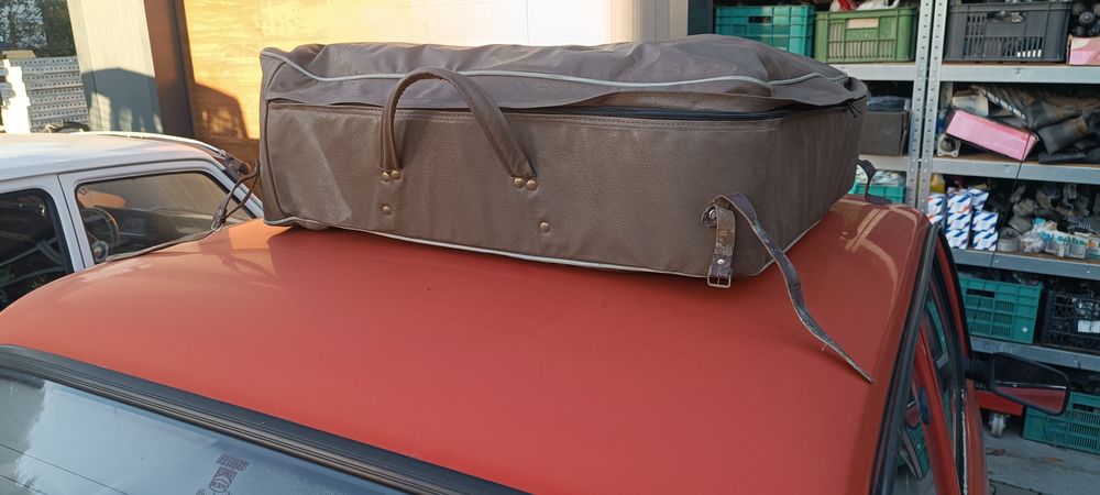 Fiat 126p 125p polonez bagażnik dachowy + neseser oryginalny zestaw