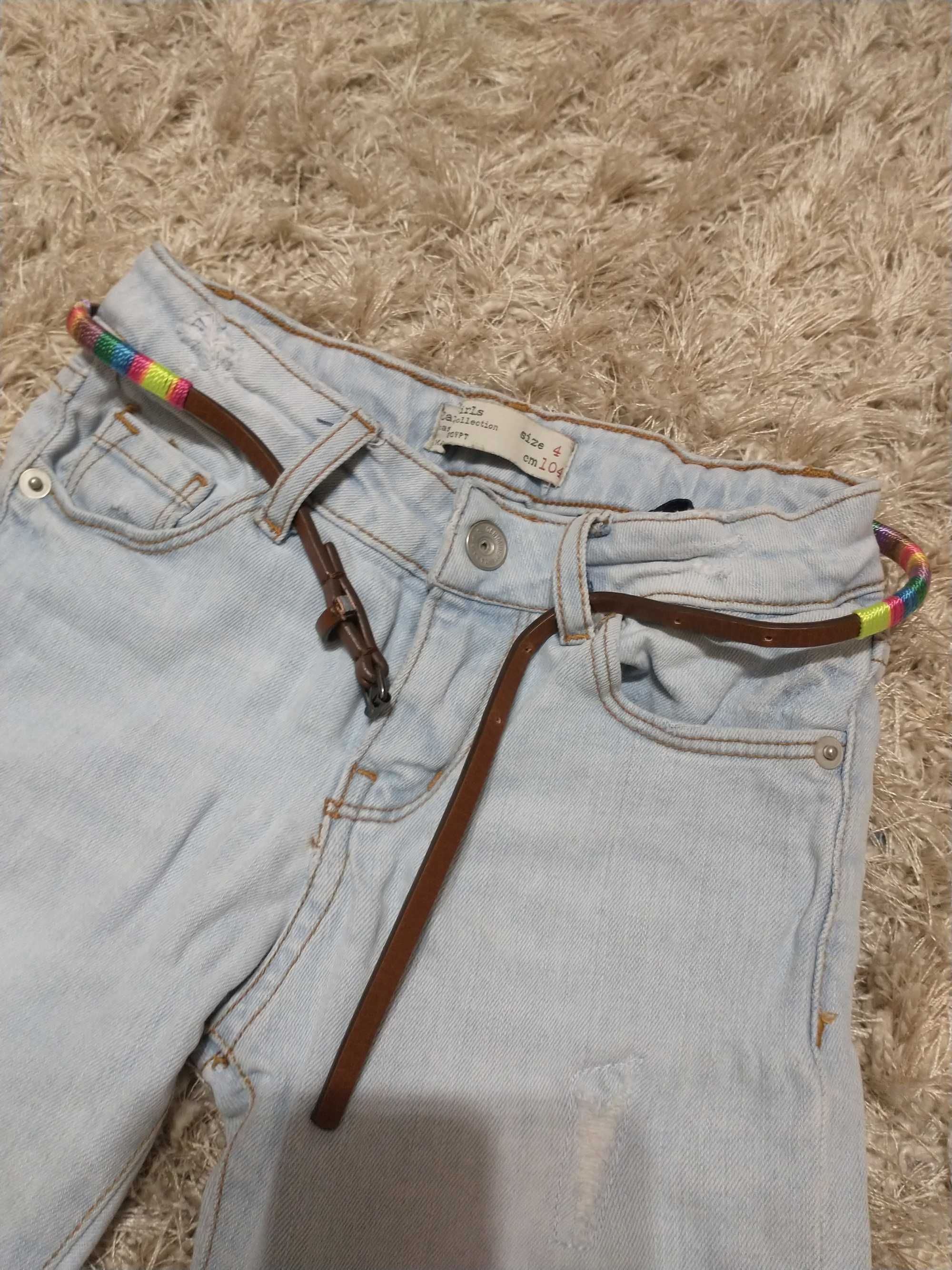 Zara spodnie jeansowe r.104