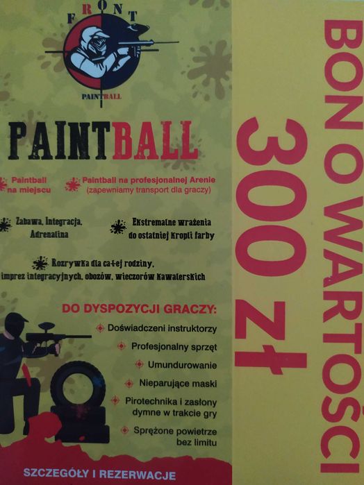 Bon 300zl paintball Gołkowice