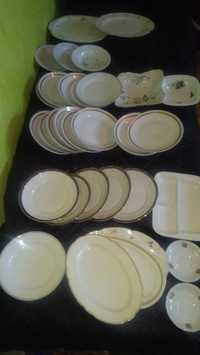 Zestaw talerzy porcelanowych białych