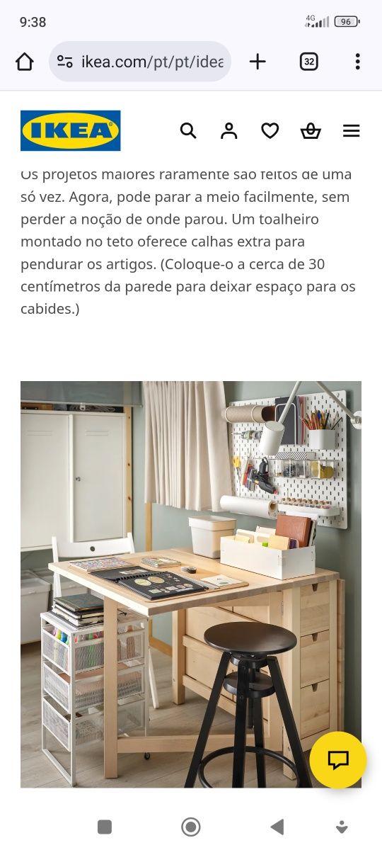 Mesa de costura ou escritório ou refeição