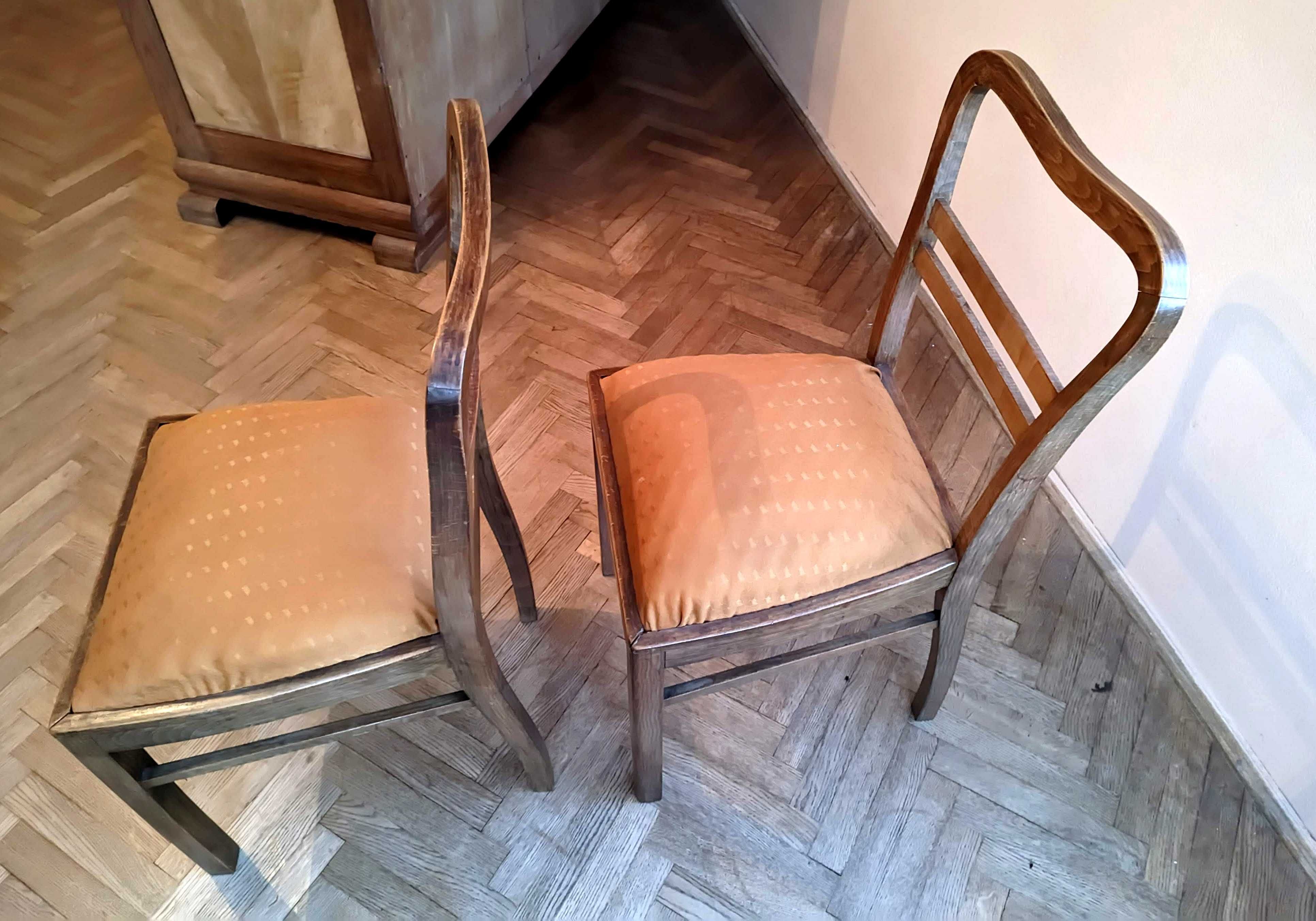 2 KRZESŁA art deco - stare - antyk - drewniane krzesło gięte