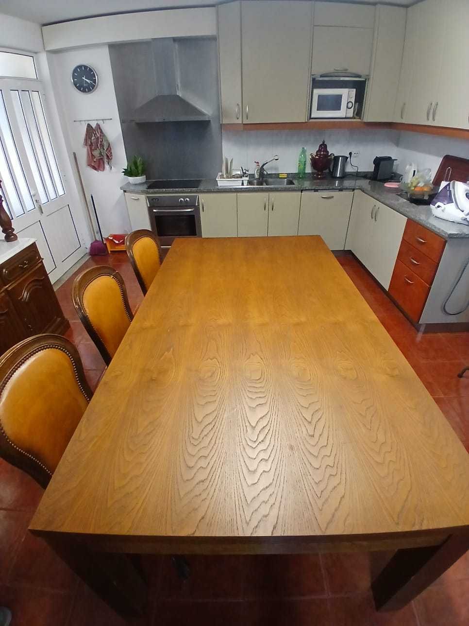 Mesa de jantar extensível 2m + 0.5m x 1.10m - oferta cadeiras (6)