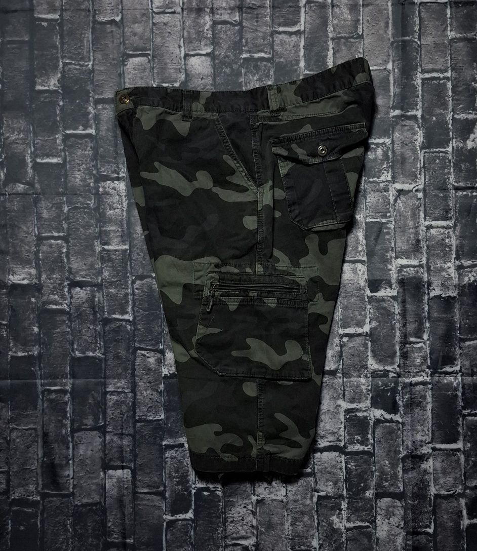 Abercrombie&Fitch spodenki męskie, szorty cargo bojówki militarne moro