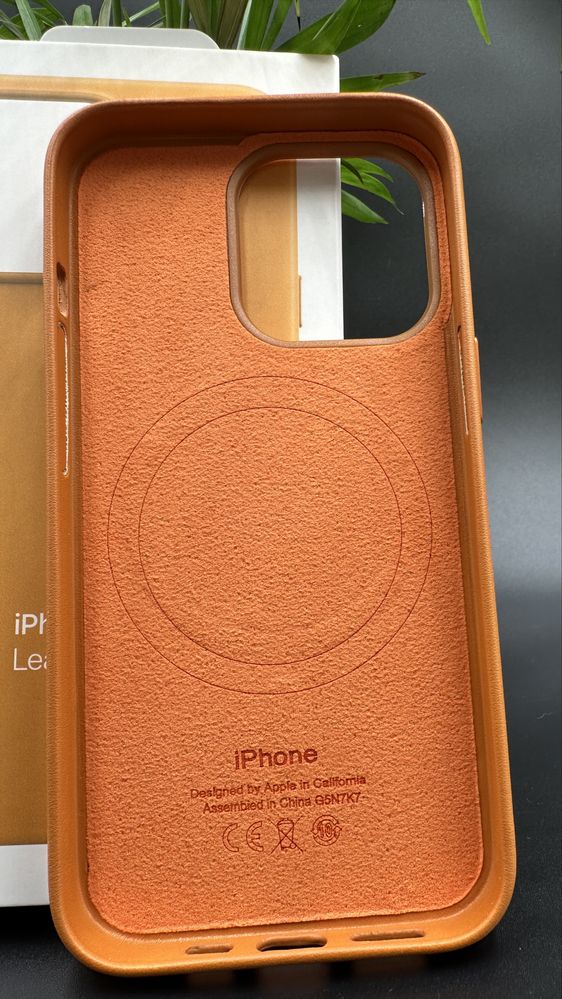 Skórzane Magsafe Etui do Iphone 13 Pro Orange