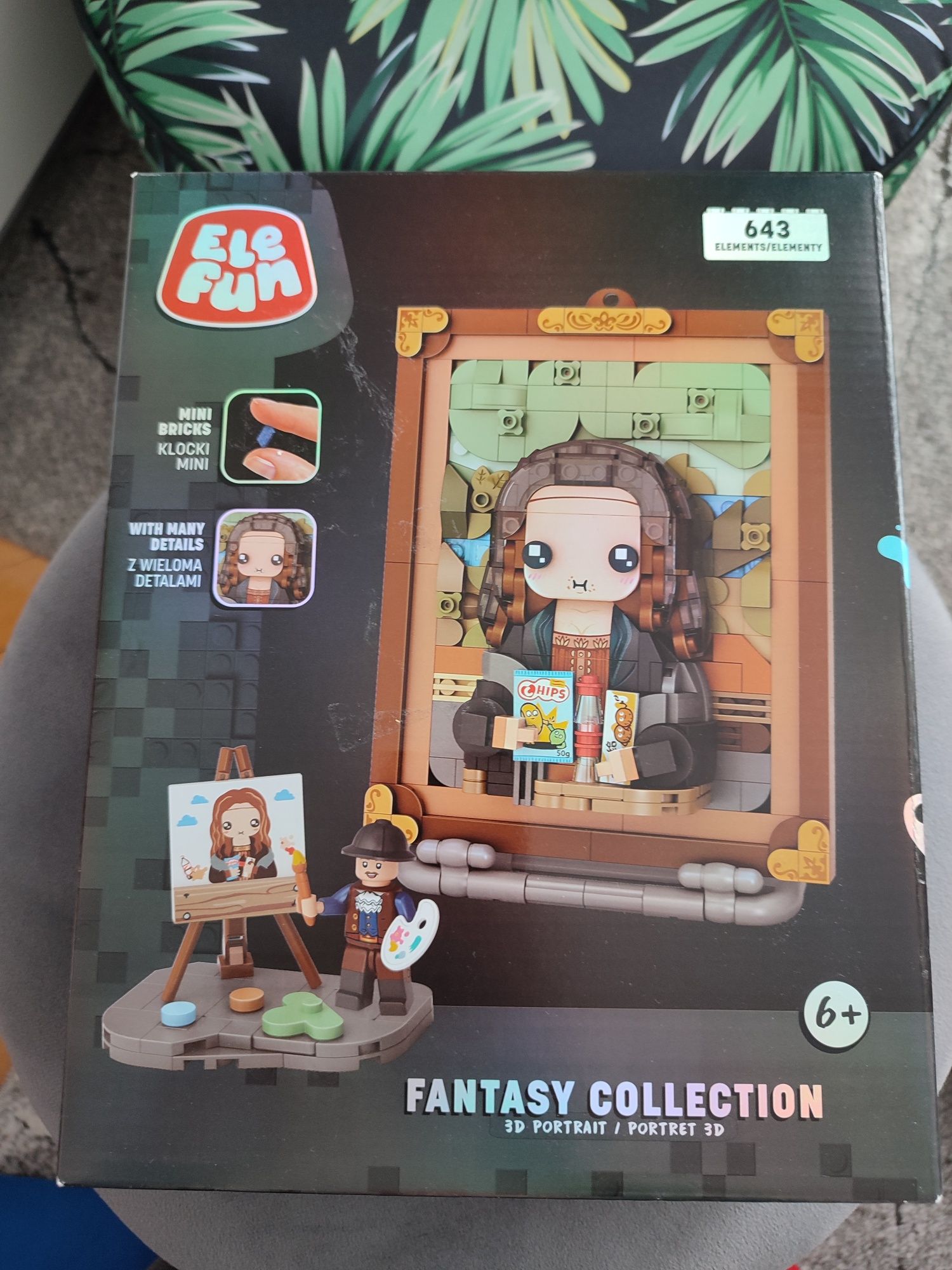 Klocki elefun 643 elementy Mona Lisa obraz portret 3d fantasy collect