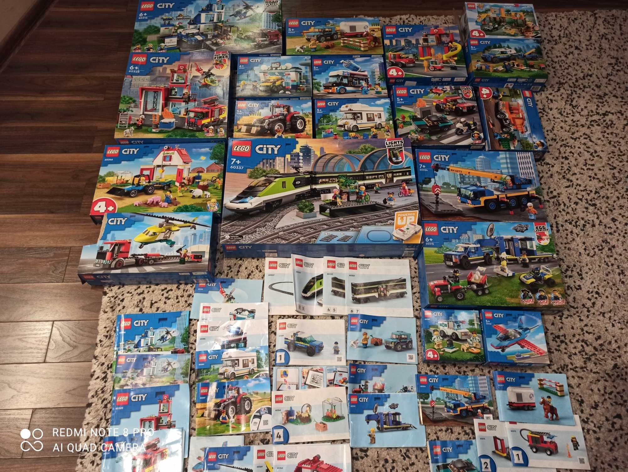 Lego City zastawy,opakowania/pudełka i instrukcje-tanio sprzedam