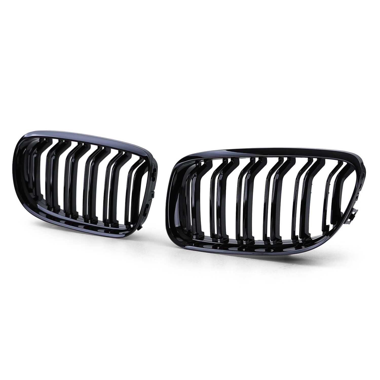 Grelha dupla para BMW Série 3 E90 E91 2008 a 2011 Preto Brilhante