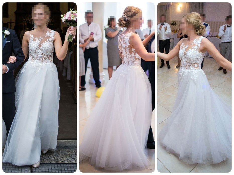 Suknia ślubna Pandora, Atelier Afrodyta, r.36, boho koronka tiul