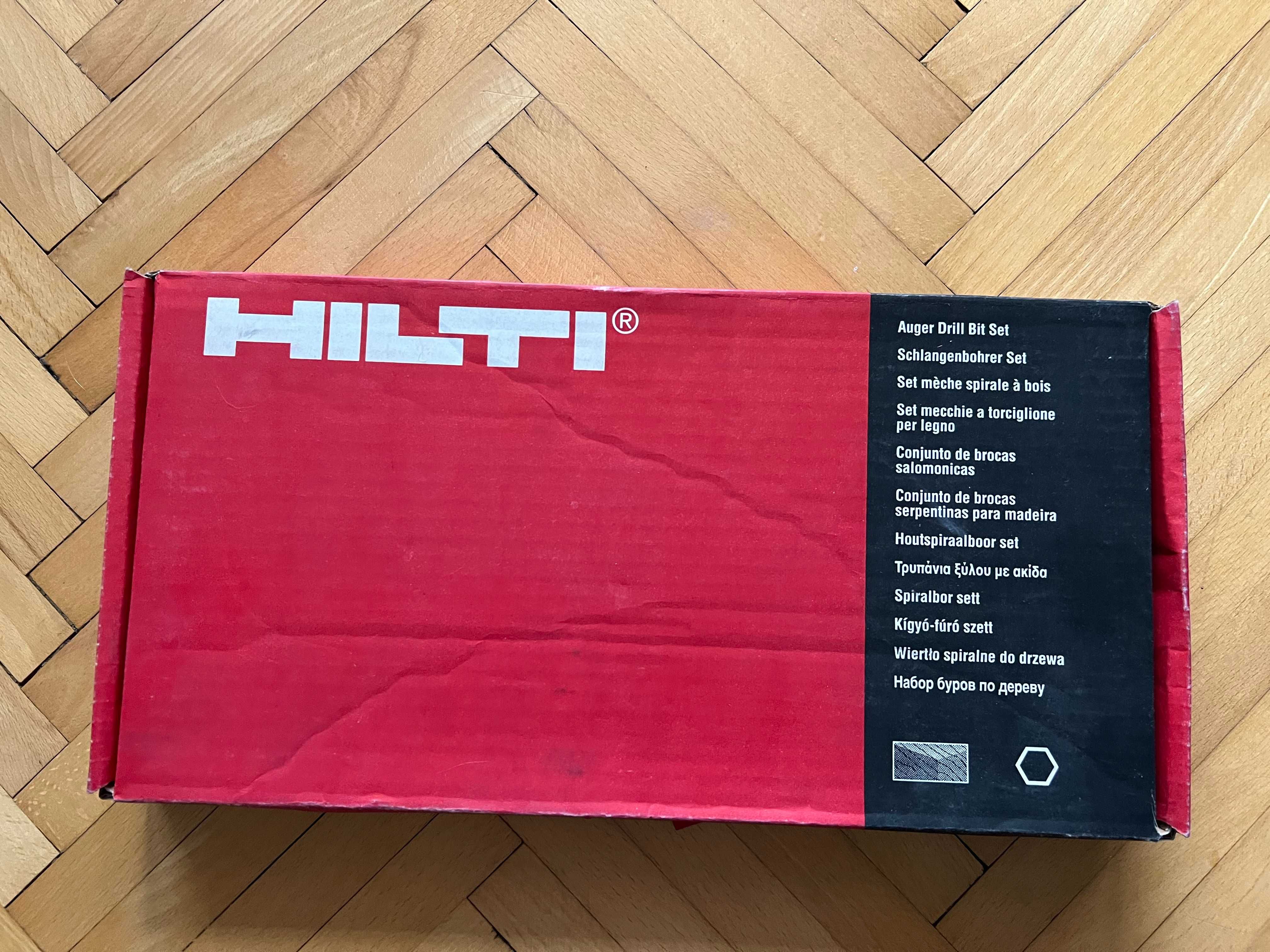 HILTI Zestaw wierteł do drewna kręte od fi 6 do 16 mm, nowe, oryginał